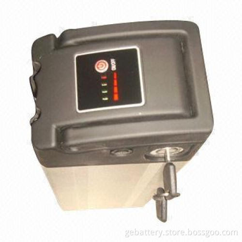 High-capacity 24V 20Ah Silver Fish Lithium E-bike Battery, Sized 89 x 136 x 385mm